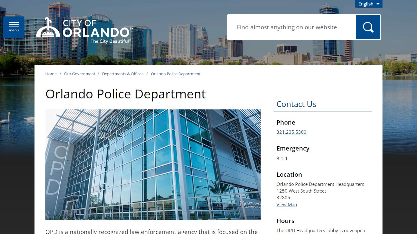 Orlando Police Department - City of Orlando - Orlando, Florida