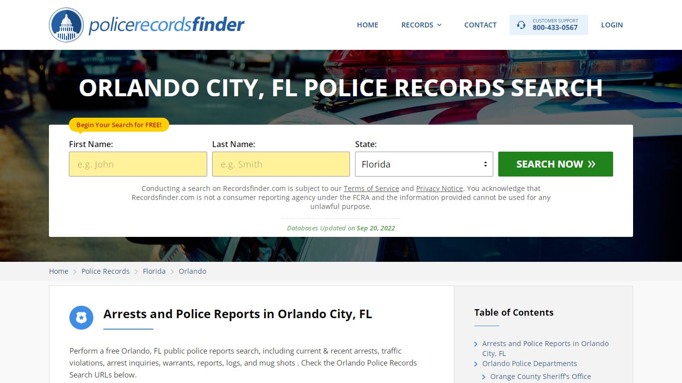 ORLANDO CITY, FL POLICE RECORDS SEARCH - RecordsFinder
