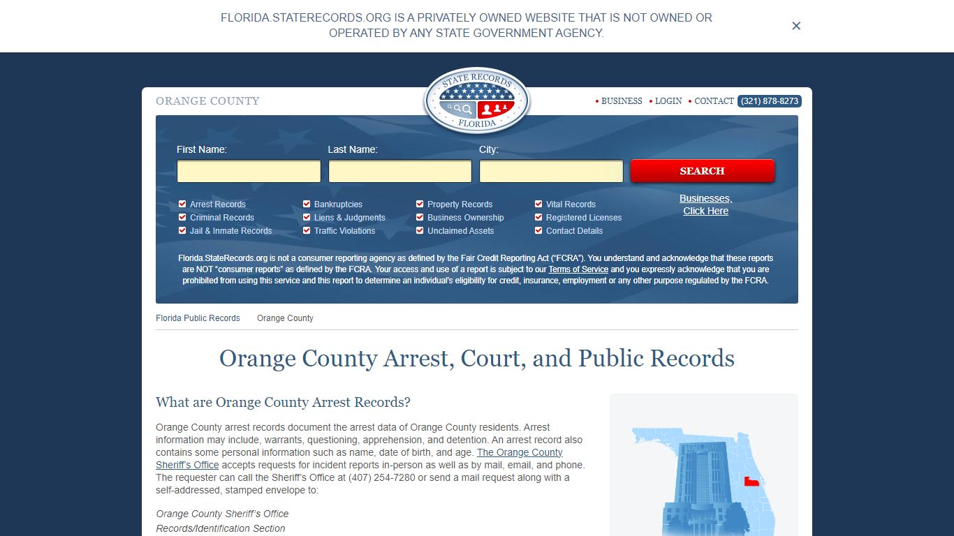 Orange County Arrest, Court, and Public Records